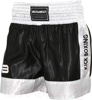 Шорты для бокса BoyBo Для кикбоксинга (XXXS, черный)