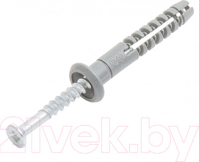 Дюбель-гвоздь ЕКТ Грибовидный 6x80 / VZ010635 (100шт, полипропилен)