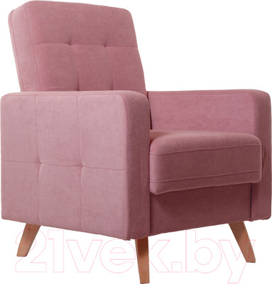 Кресло мягкое KRONES Тесей (велюр пыльной розы)