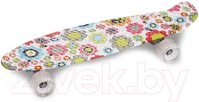 Пенни борд Indigo Sport LS-P2206B (цветы)