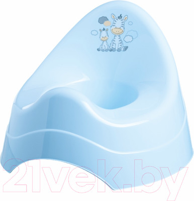 Детский горшок Maltex Зебра / 6500 (голубой)