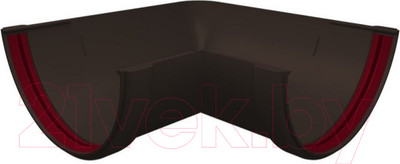 Угол желоба Grand Line ПВХ 90 градусов универсальный RR 32 (коричневый)