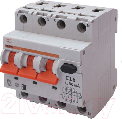Дифференциальный автомат КС АВДТ-63 3р+N C 20А/30мА А 6кА / 72904