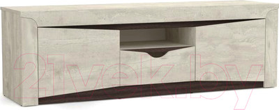 Тумба Олмеко ТВ Лючия 33.17 (бетон пайн белый/венге/белый)