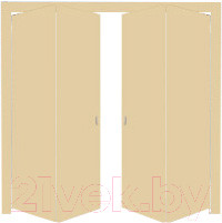 Дверной блок Та самая дверь Книга Л3 ЗАЛ 130x210 универсальная (ваниль)