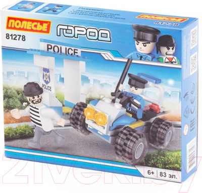 Конструктор Полесье Классик. Город. Полиция-5 / 81278 (83эл)