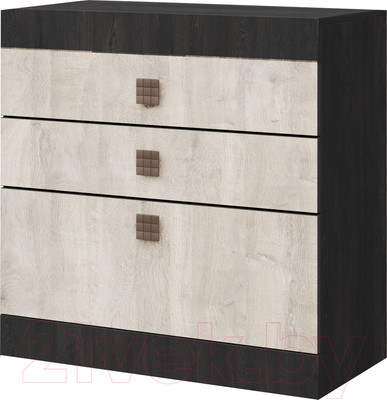 Комод Мебель-КМК Лондон 3Я 0467.11 (дуб кентерберри/сосна натуральная)