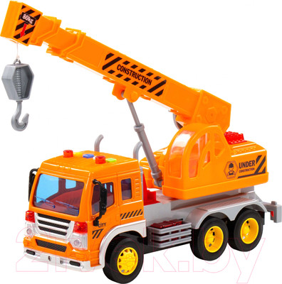 Кран игрушечный Полесье Сити / 86556 (инерционный, оранжевый)