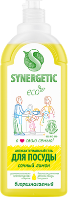 Средство для мытья посуды Synergetic Биоразлагаемое. Лимон (1л)