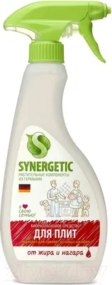 Чистящее средство для кухонной плиты Synergetic Биоразлагаемое для удаления жира и нагара (0.5л)