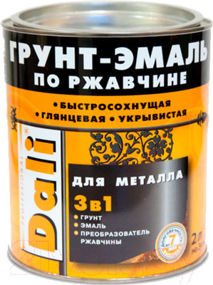 Грунт-эмаль DALI По ржавчине 3 в 1 (2л, ультрамарин)