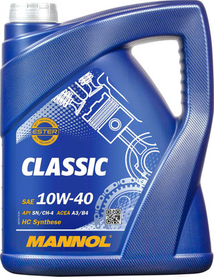 Моторное масло Mannol Classic 10W40 SN/CH-4 (5л)
