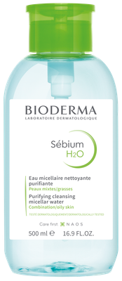Мицеллярная вода Bioderma Sebium H2O с помпой (500мл)