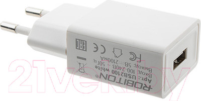 Адаптер питания сетевой Robiton USB2100 White BL1