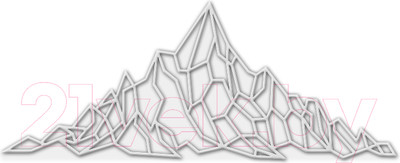 Декор настенный Arthata Полигональные горы 50x20-V / 037-1 (белый)