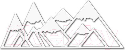 Декор настенный Arthata Снежные горы 50x20-V / 038-1 (белый)