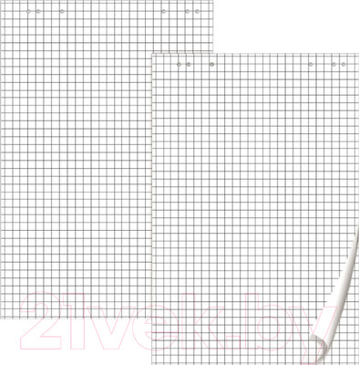 Бумага для флипчарта Brauberg 5шт / 124097 (20л, клетка)