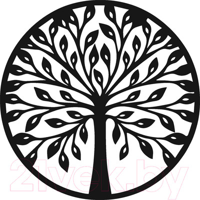 Декор настенный Arthata Дерево Познания 35x35-B / 003-1 (черный)