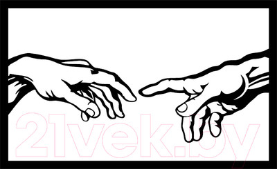 Декор настенный Arthata Касание 60x30-B / 012-1 (черный)