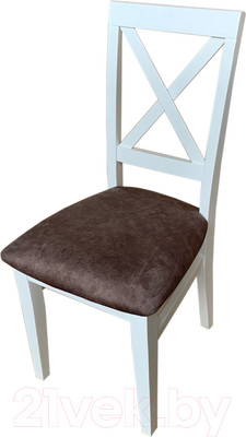 Стул Ельская мебельная фабрика Кристофер МДК-63 / 20С 675 (эмаль белая/кашемир коричневый)
