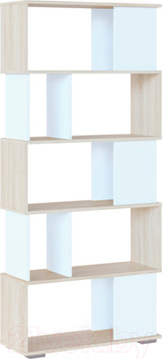 Стеллаж Сокол-Мебель СТ-12 (дуб сонома/белый)