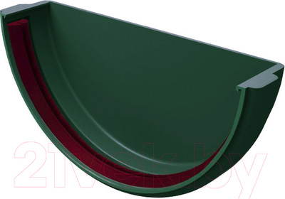 Заглушка желоба Grand Line Универсальная ПВХ RAL 6005 (зеленый)