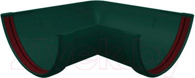 Угол желоба Grand Line ПВХ 90 градусов универсальный RAL 6005 (зеленый)