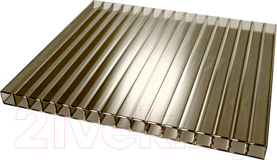 Сотовый поликарбонат TitanPlast 2100x6000x3.8 (бронзовый)