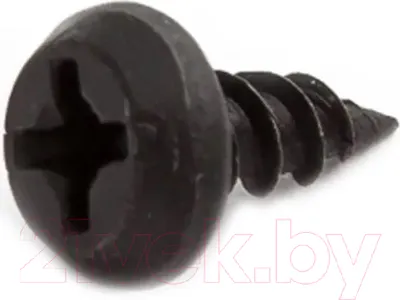 Саморез ЕКТ С цилиндрической головкой 3.8x11 острый в пласт.конт. / B0011563 (250шт, черный фосфатированный)