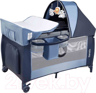 Кровать-манеж Lionelo Sven Plus (темно-синий)