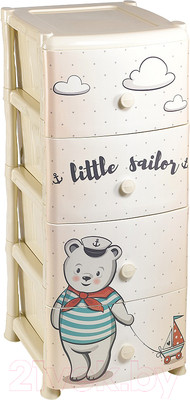 Комод пластиковый Violet Хэппи Кидс с ручками / 035245