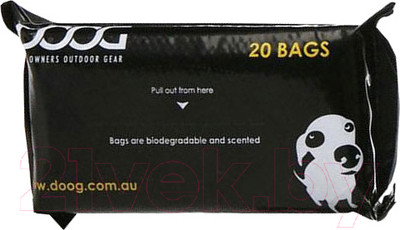 Пакеты для выгула собак DOOG TBSU/1 (1x20шт, черный)