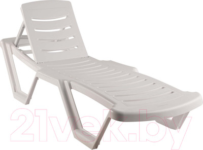 Шезлонг Ellastik Plast Элластик 187x63.5x32 (белый)