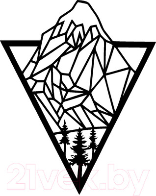 Декор настенный Arthata Горный пик 40x32-B / 047-1 (черный)