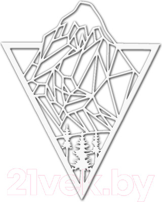 Декор настенный Arthata Горный пик 40x32-V / 047-1 (белый)