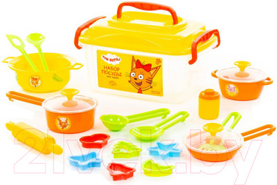 Набор игрушечной посуды Полесье Три кота 20 элементов / 72931
