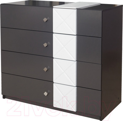 Комод Мебель-КМК 4Я Монако 0673.1 (графит/дуб полярный)