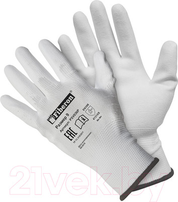 Перчатки защитные Fiberon Латексный облив / PSV036P/W (L, белый)