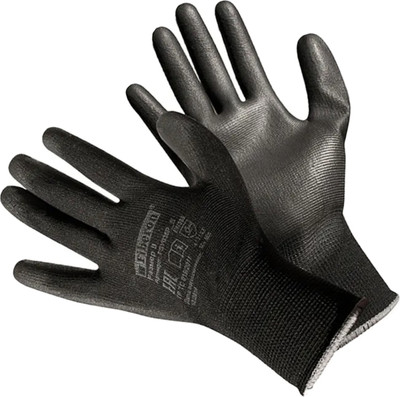 Перчатки защитные Fiberon Латексный облив / PSV036P/B (L, черный)