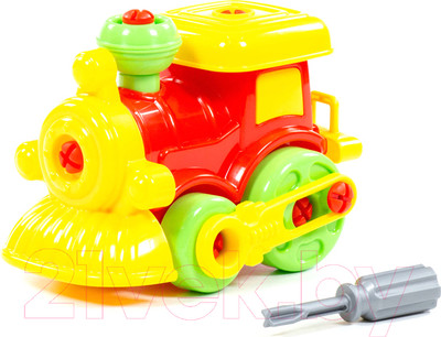 Конструктор Полесье Паровозик / 77134 (25эл)