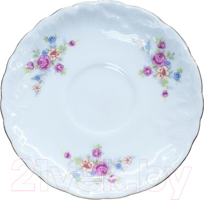 Блюдце Cmielow i Chodziez Rococo / 7490-0030590 (бабушкин цветок)