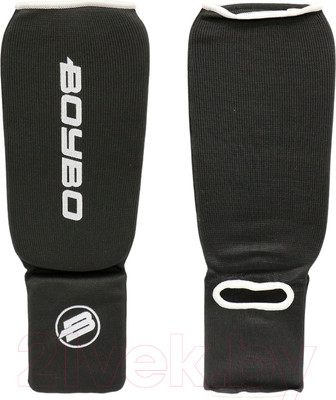 Защита голень-стопа для единоборств BoyBo BF243 (XL, черный)