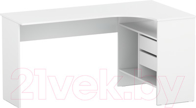 Компьютерный стол Сокол-Мебель СПМ-25 (правый, белый)