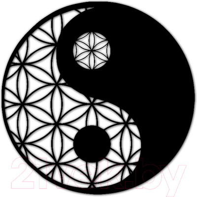 Декор настенный Arthata Инь-Янь 40x40-B / 048-1 (черный)
