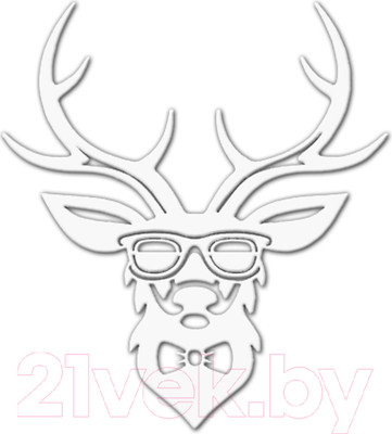 Декор настенный Arthata Олень в очках 30x35-V / 049-1 (белый)