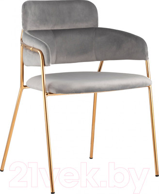 Стул Stool Group Полин / FDC6085 LIGHT GREY FUT-79 (вельвет светло-серый)