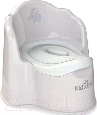 Детский горшок Kidwick Трон / KW070402 (серый/белый)