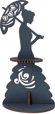 Салфетница EWA Дама с зонтиком (черный)