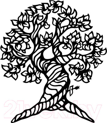 Декор настенный Arthata У лукоморья дуб 75x60-B / 051-1 (черный)