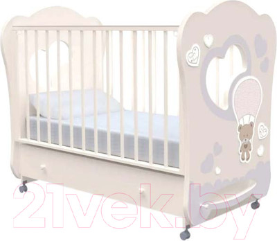 Детская кроватка Nuovita Stanzione Cute Bear Swing (ваниль)